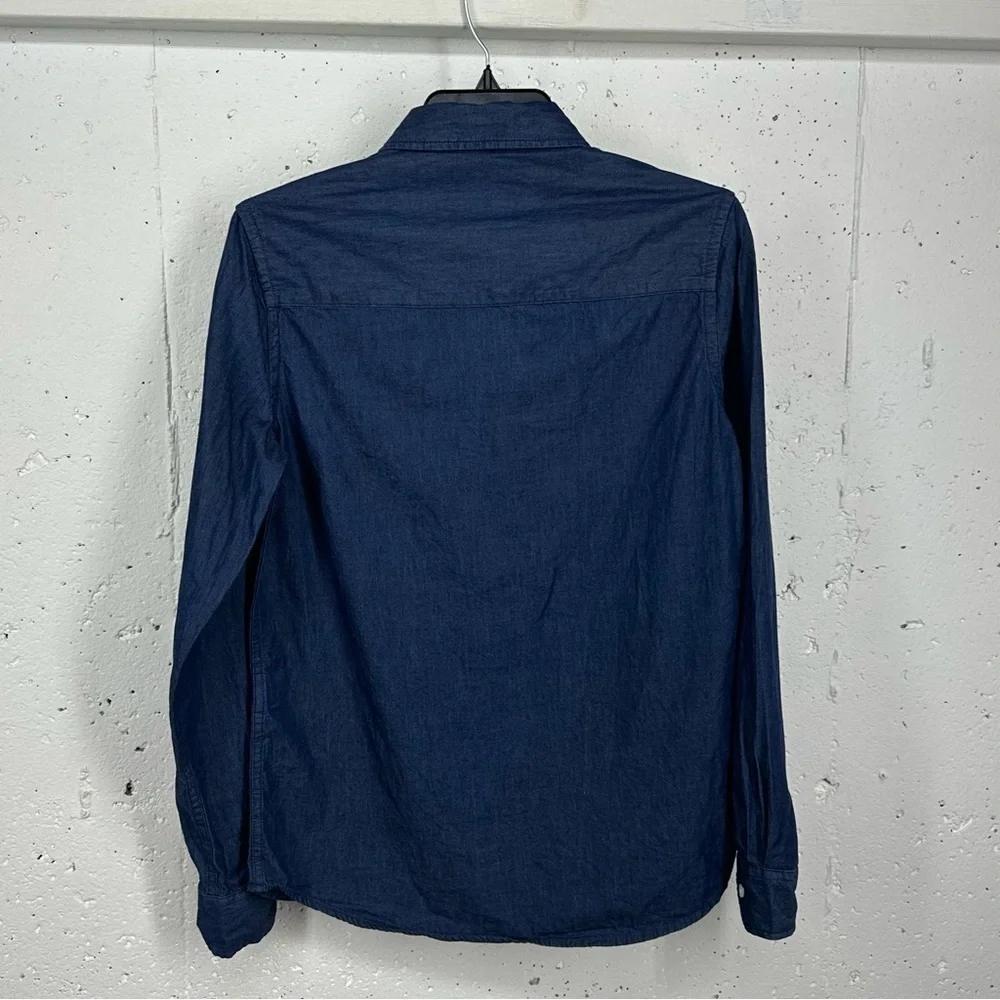 Saturdays NYC Mens XS Indigo Button-Down Collar Cotton Chambray Shirt